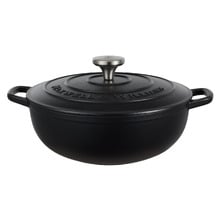 Black Cast Iron Round Casserole